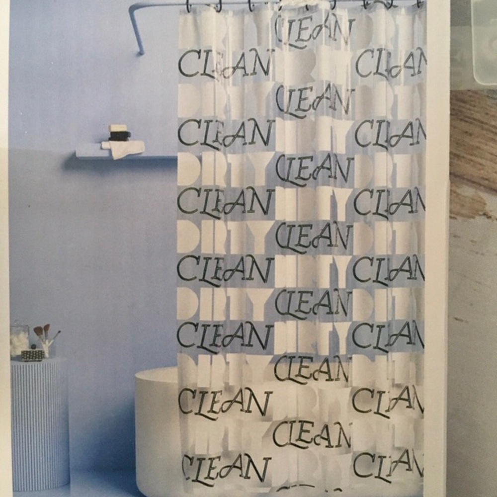 Shower Curtain with Rings - Picture 2 of 4